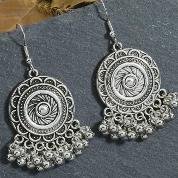 Jewelry - Silver-Tone Bead Tassel Drop Earrings BRAND NEW